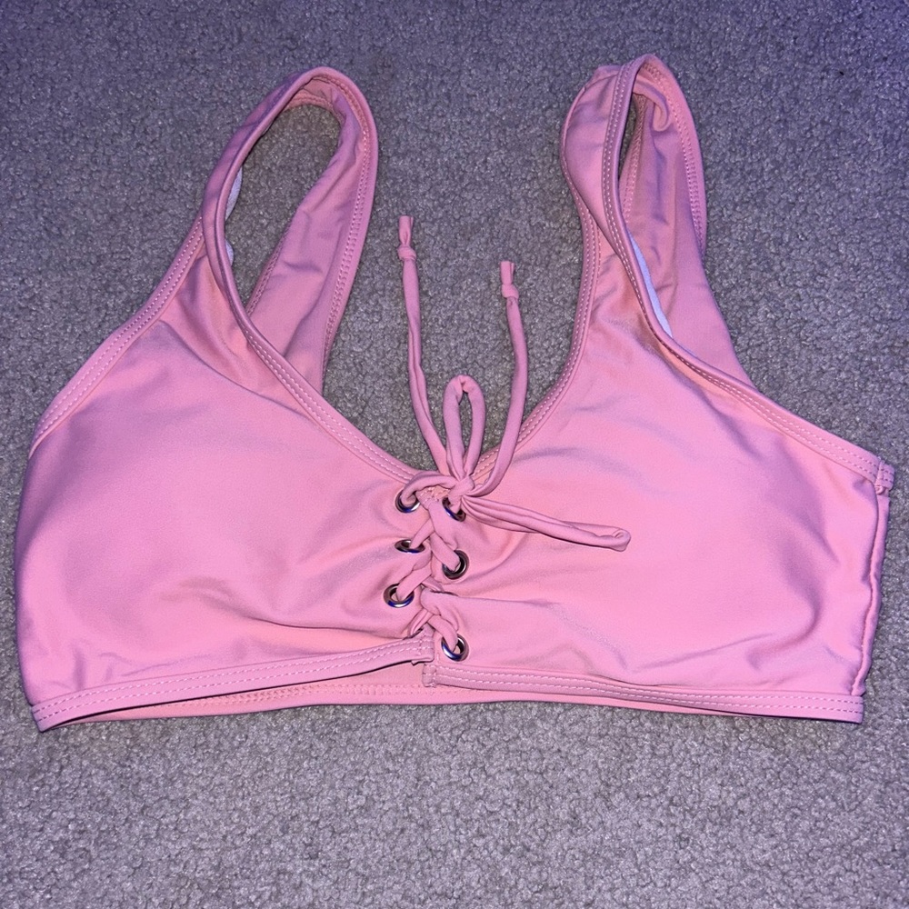 pink bikini top